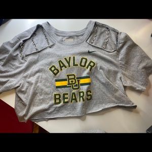 nike chained baylor bears crop top